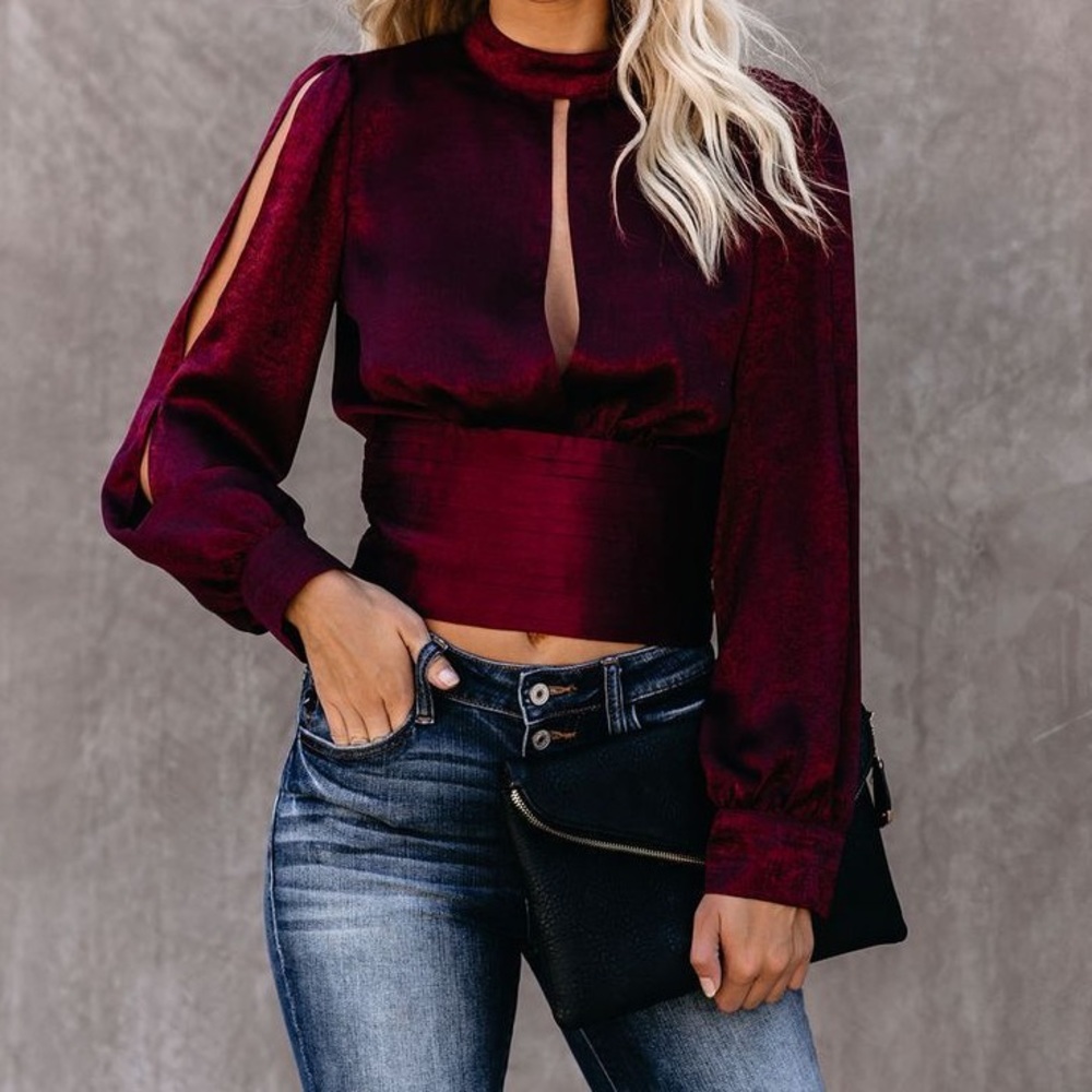 Satin Tie Back Top